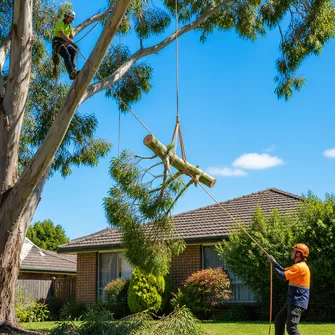 Tree branch removal from a residential property in Ballan