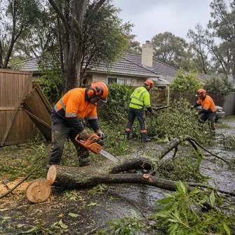 Emergency tree removal after storm in Blackwood VIC