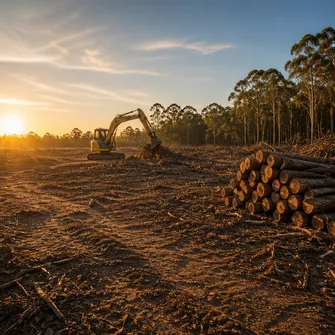 Land clearing project in Buangor
