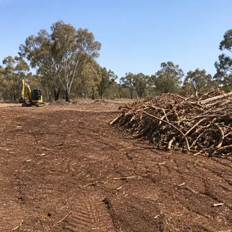 Land clearing project in Dunolly