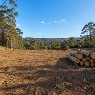 Land clearing for new construction in Hepburn Springs