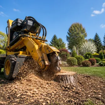 Stump grinding service