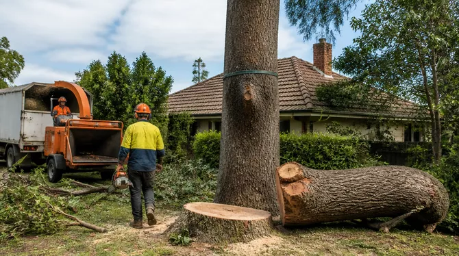 Tree removal and site restoration in Wendouree