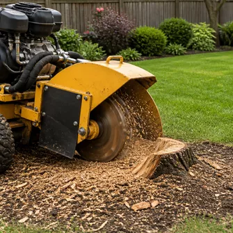 Stump grinding in Yendon