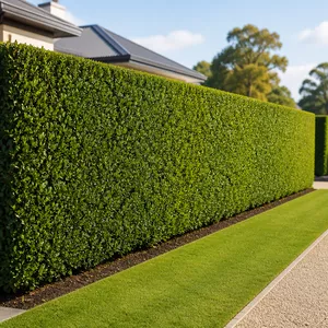 Hedge trimming and shaping service in Clunes, creating a neat and tidy garden boundary.