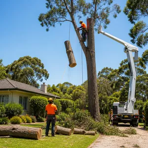 Professional tree removal in a residential Gordon property