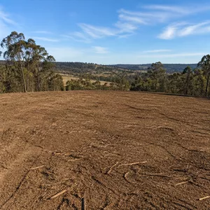 Land clearing for a new development in Hepburn Vic