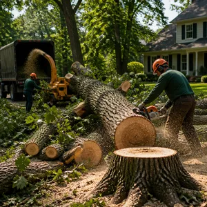Land clearing for new construction in rural Scarsdale