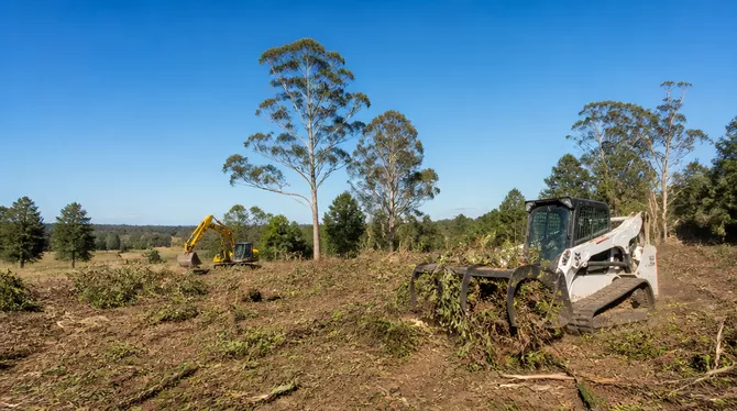 Land clearing for development in Buangor