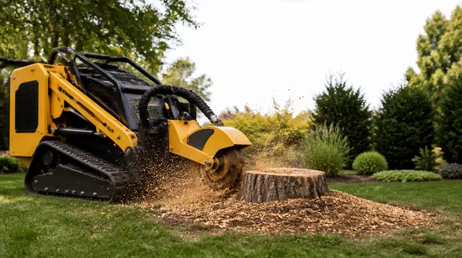 Stump grinding for complete tree removal in Dunnstown