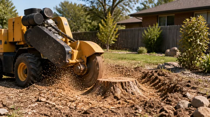 Stump grinding service in Greendale