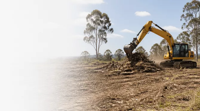 Land clearing for properties in Linton Vic