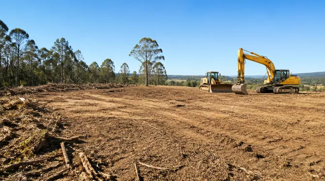Land clearing for development in Myrniong