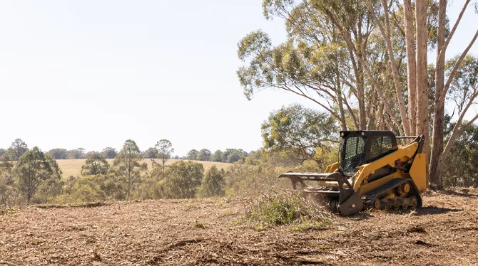 Land clearing for development or fire prevention in Rokewood