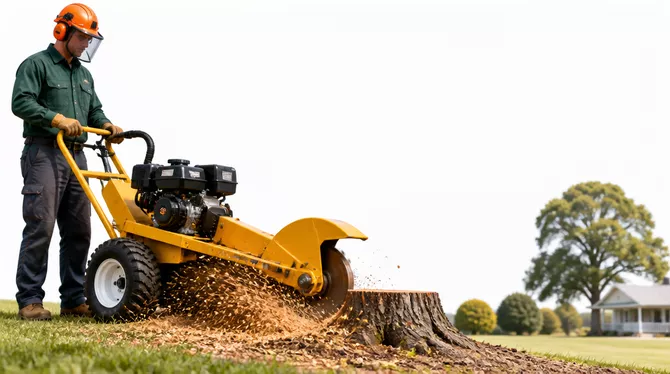 Stump grinding service for properties in Rokewood