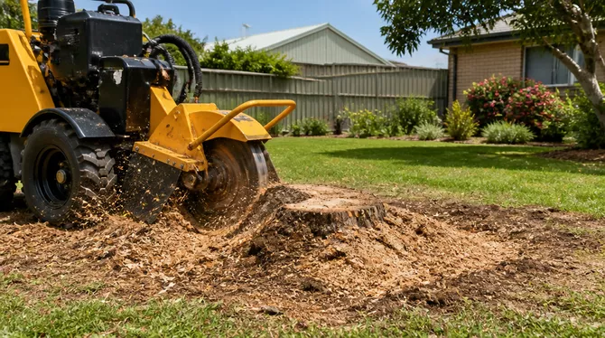 Stump grinding service in Snake Valley