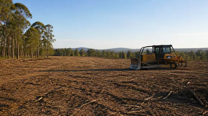 Land clearing for development in Trawalla, VIC